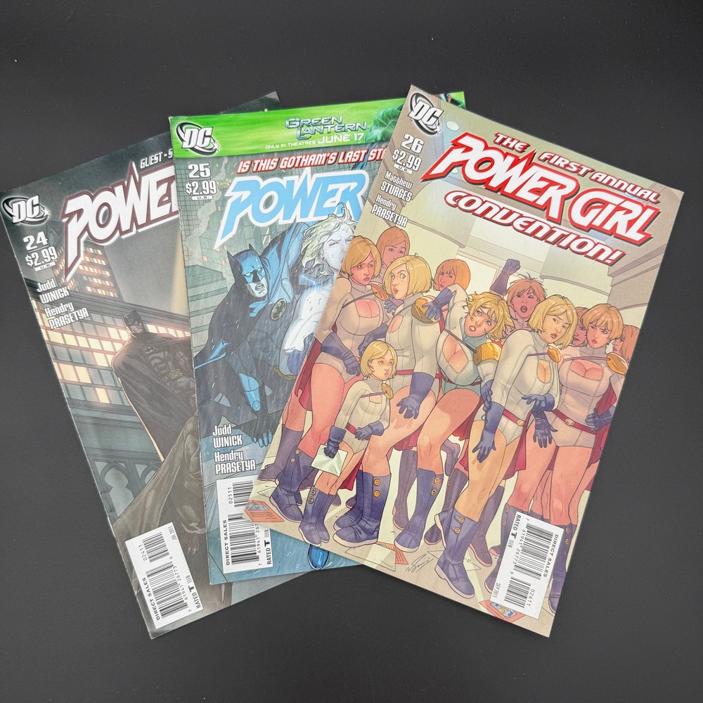 DC Comics Power Girl Lot Issues 24 25 26 Batman Appearance 2011 Modern Age